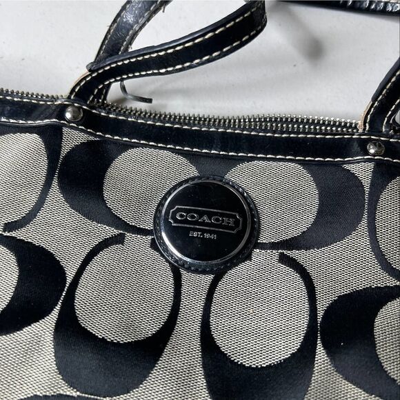 Coach Signature Stripe Tote - Picture 2 of 4